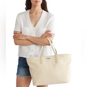 NWT ($448USD) Zadig & Voltaire Mick Wings Canvas/Leather Flash Unique Tote Bag